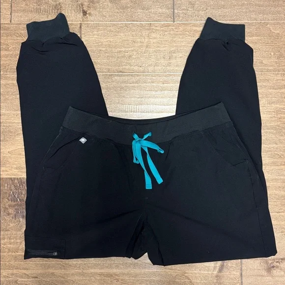 Figs Black Scrub Set with Blue Accents - Picture 3 of 3